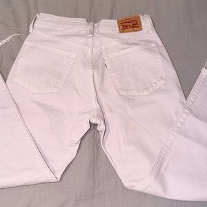 Levi’s 501 Women's White Straight Leg Jeans